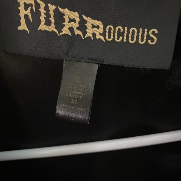 Furrocious brand, XL cami, black and fuzzy - Picture 2 of 3